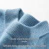 Men's Casual Warm Cashmere Knit Sweater - Half-High Collar, Loose Fit