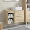 Bathroom Furniture Set 2 Pcs Sonoma Oak Wood Based Material