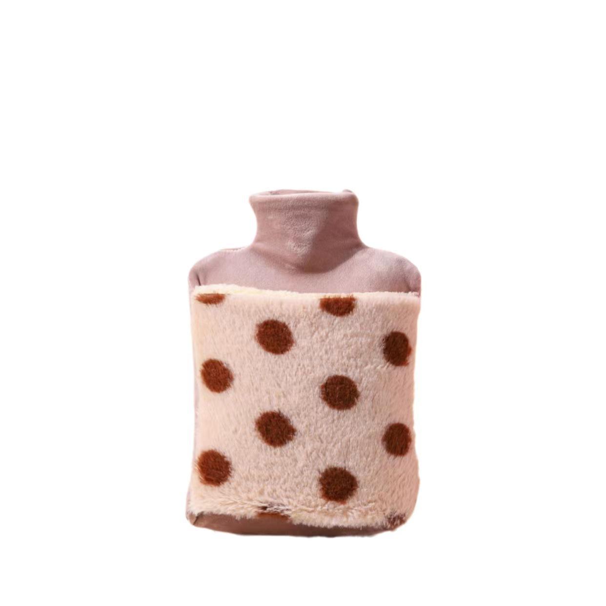 Экологичная плюшевая грелка для рук: Прочная, утолщенная, ПВХ, наполненная водой грелка 1000ml коричневый