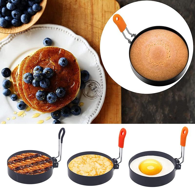 1Pcs Professional Stainless Steel Egg Fried Ring Nonstick Round Pancake Mold Kitchen Omelet Mold for Frying Eggs Cooking Ring