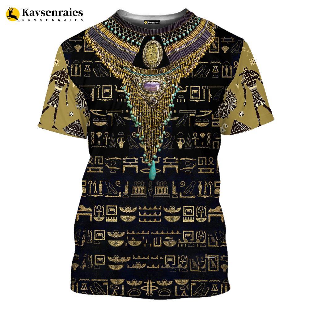 Altägyptisches Horus 3D-Druck T-Shirt Gott Auge Ägyptens Pharao Anubis Grafik T-Shirt Männer Frauen Lässig Streetwear Tops