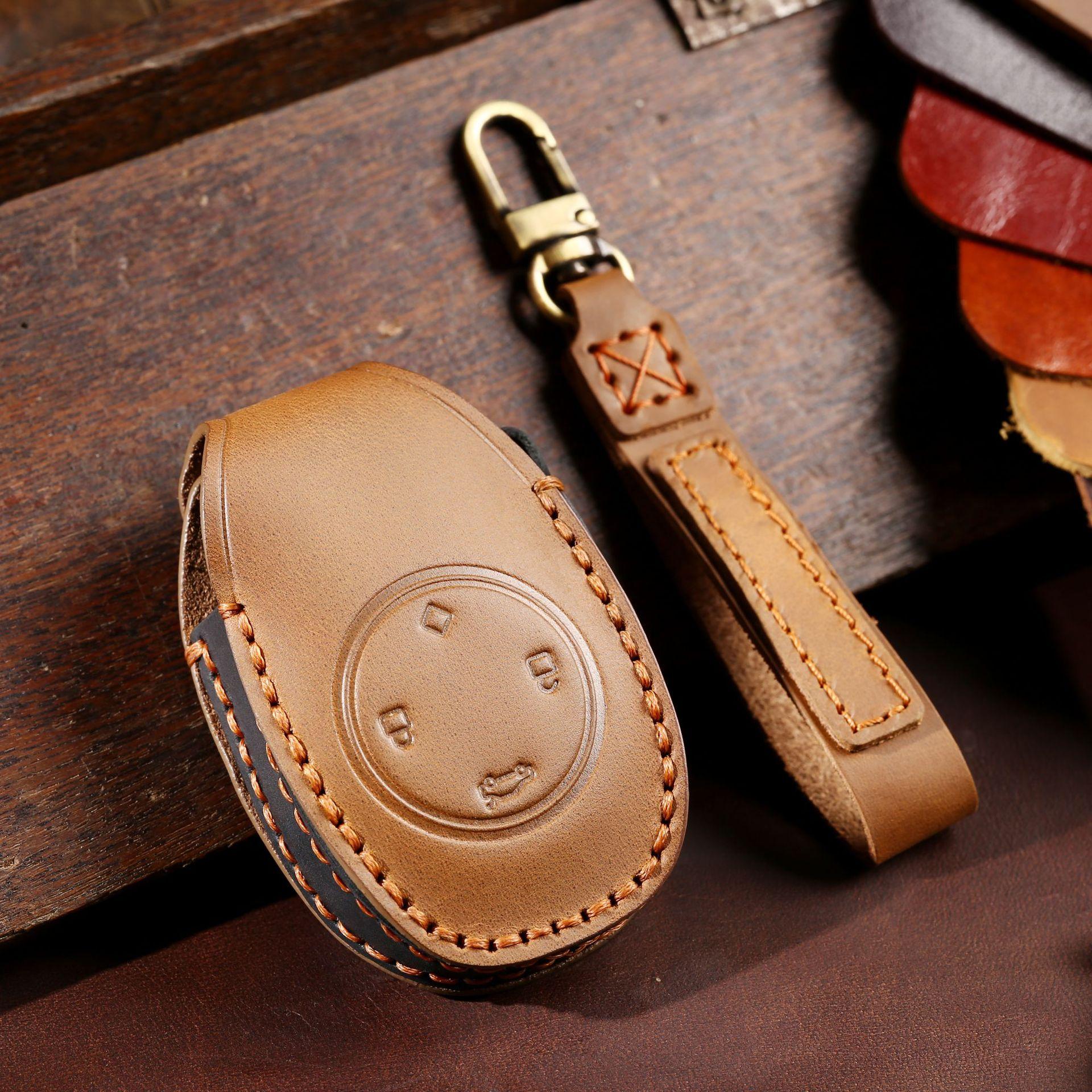 

Applicable to 2021 Zero Run T03 Key Set S01 Special C11 Men s and Women s Handmade Car Key Set Genuine Leather коричневый