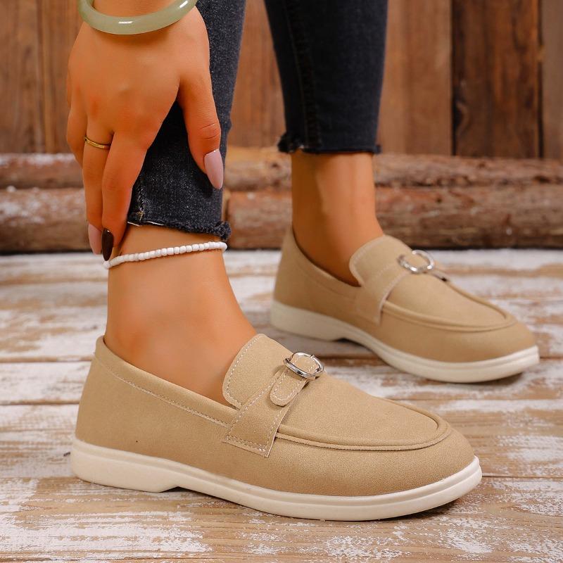 

Новый стиль туфель Фу — это модная одноногая обувь с металлической пряжкой, плоские туфли-бобы для женщин. 43 абрикосовый