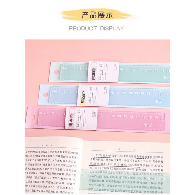 Creative Jelly Color 20cm Straight Ruler For Student Office Drawing Measuring Tool