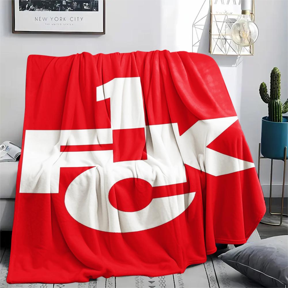 1PC Kaiserslautern Print Flannel Blanket, High quality Comfortable for All Seasons, Home Decor, Warmth and Comfort, Perfect for Christmas Gifts