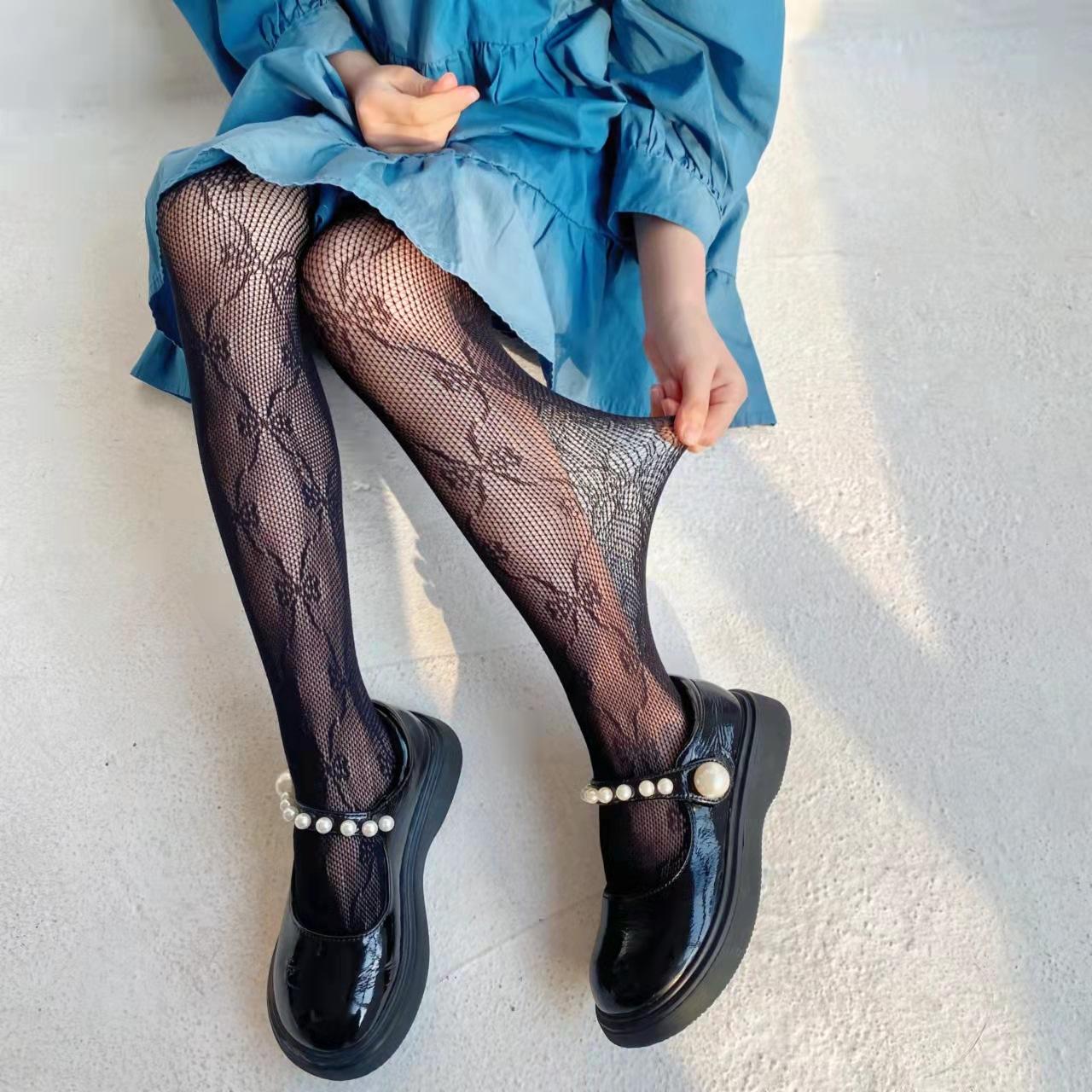 

Модні дитячі шкарпетки в сіточку зі стразами, блискучі дитячі колготки для дівчаток, панчохи Лоліта, шкарпетки, аксесуари 1-14 років 60cm