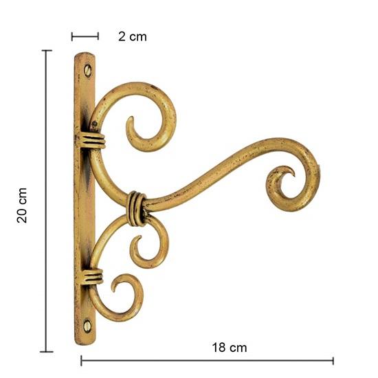 20 Cm Wrought Iron Wall Bracket