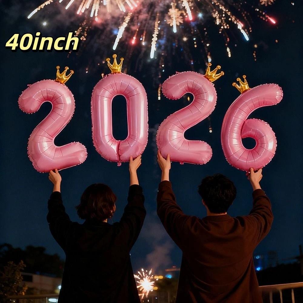 16/32/40inch Alphabet Balloons Lucky Happy New Year 2026 New Year Balloon Holiday Ornaments New Year Decoration