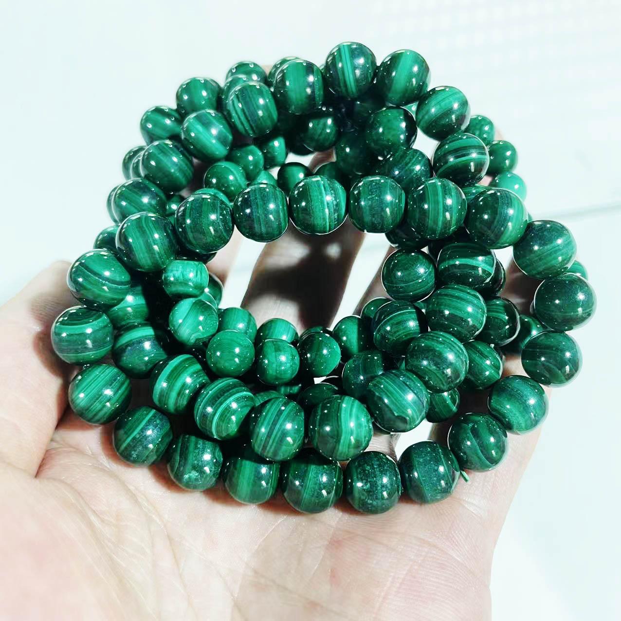 8 mm High Quality New Fashion Green Malachite Natural Gemstone Beaded Bracelets Jewelry 7MM