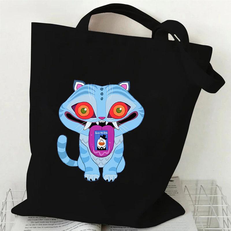 KPop Dämonenjäger Cartoon Peripherie Canvas Tasche Große Kapazität Lässige Umhängetasche