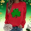 Women's Fashion  Printed Long Sleeve Loose Round Neck Sweatshirt Top