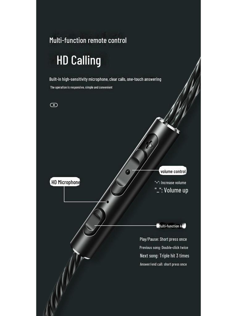 REMAX Metal In-Ear Noise-Reducing Wired Earphones for Music & Calls