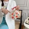 Trendy Street Style Cotton Makeup Bag Floral Design Soft Drawstring Pouch