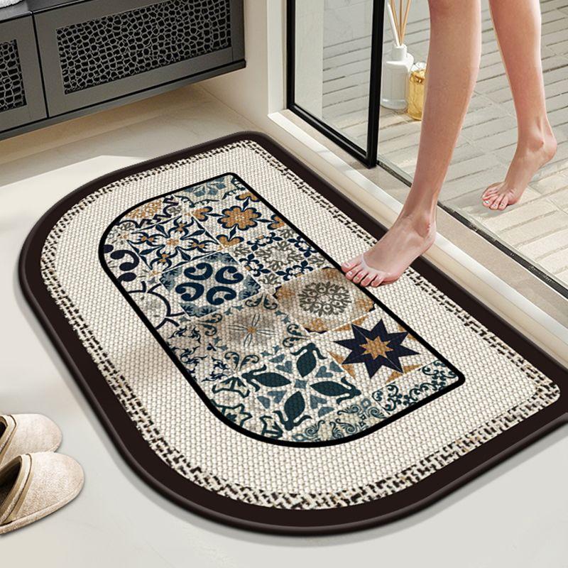 Non-slip Bathroom Absorbent Floor Mat for Toilet and Entryway