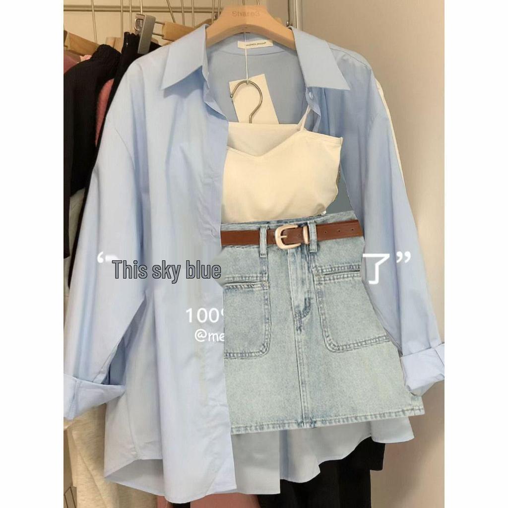 Damen-Sommerstil 2026: Vielseitiges Hemd, Top und Schlankmachende Jeans-Shorts Dreiteiliges Set