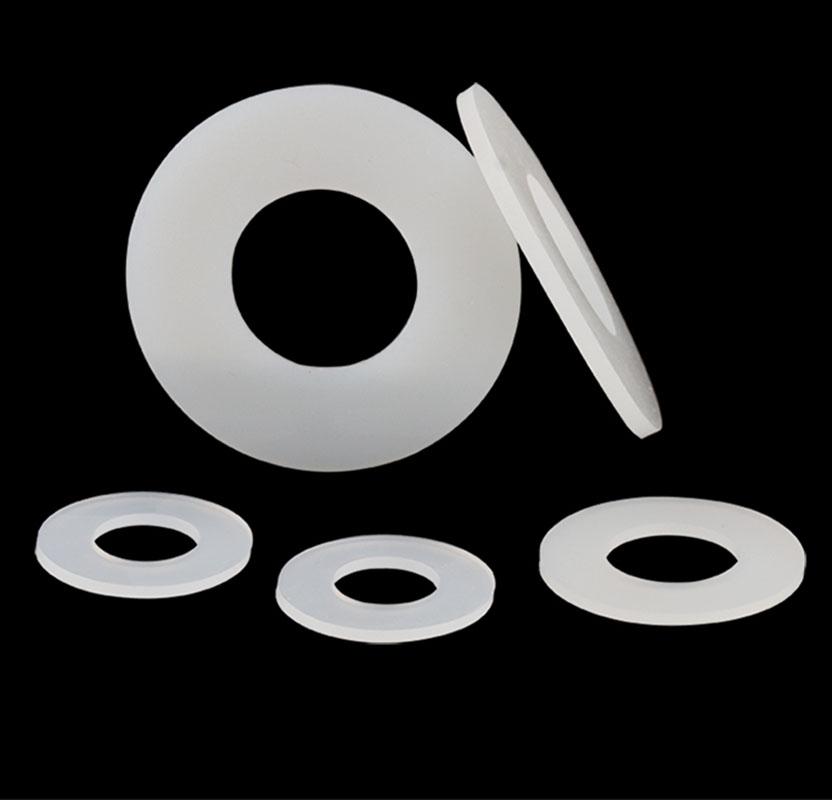 Weißer Ultra-dünner Weicher Silikon-Dichtring M2 M2.5 M2.7 M3 M4 M5 M6 M7 M8 M10 M12 Flachdichtung O-Ring Silikon-Dichtring Unterlegscheibe