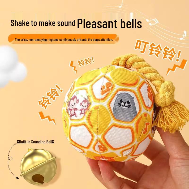 Squeaky Bite-Resistant Plush Ball Toy for Small Dogs