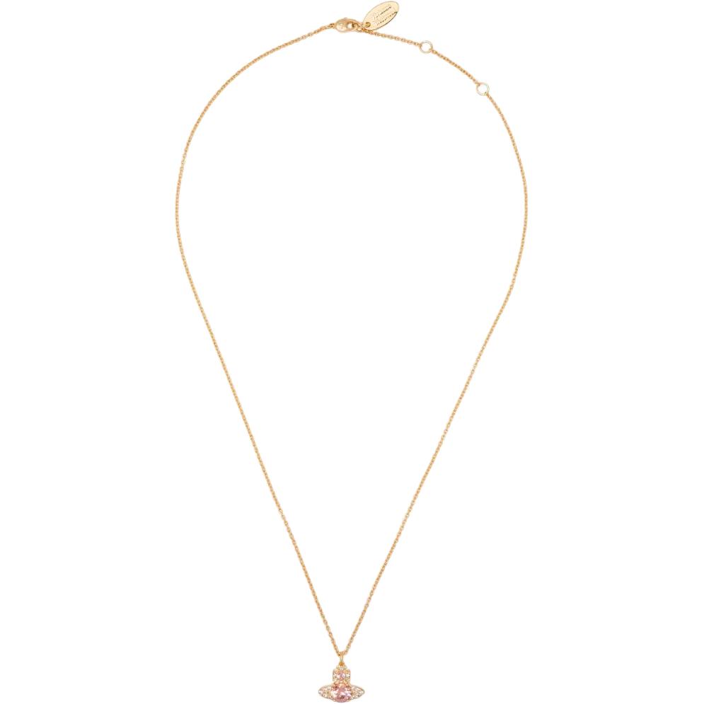 VIVIENNE WESTWOOD Ismene Saturn Star Diamond Necklace Women Necklace Gold Peach-Diamond 630203D702R863A