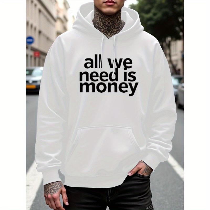 

Men s Oversized Hooded Sweatshirt, Great for Street Fashion XXL белый