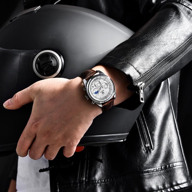 BENYAR Reloj de lujo de primera marca, movimiento japonés informal de cuarzo, reloj de cuarzo deportivo resistente al agua de primera marca para hombres