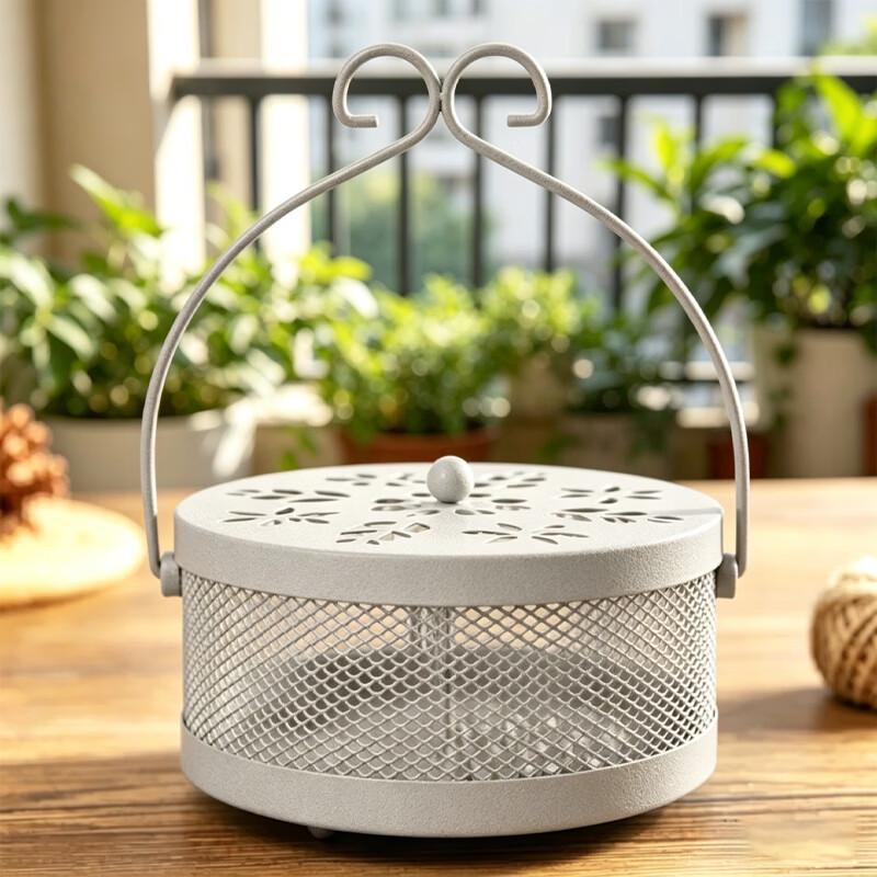

Decorative Fireproof Mosquito Coil Holder with Lid