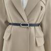 Leather Color Solid Waist Belt With Alloy Buckle For Women Office Gift Wear
