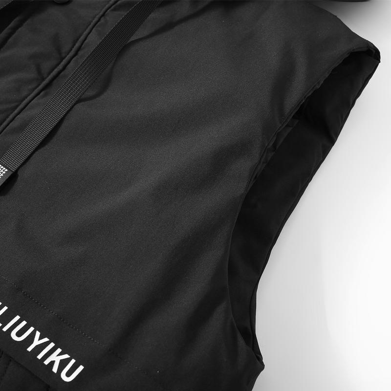 Plus Size S-8XL Winter Sleeveless Parkas Man Outerwears Waterproof Fashion Men's Warm Vest Hooded
