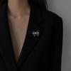 Bow Brooch, Women's Neckline Anti-glare Clasp Pin, Elegant and Versatile Corsage, Suit Accessory
