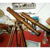 Antique Brass Telescope 18" With Wooden Tripod Stand Nautical Floor Standing
