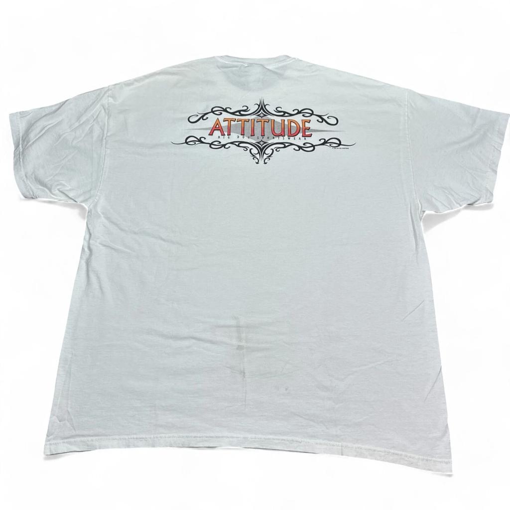 Vintage 90s Big Dogs Tee Shirt Adult Size 2XL XXL White Double Sided Graphic