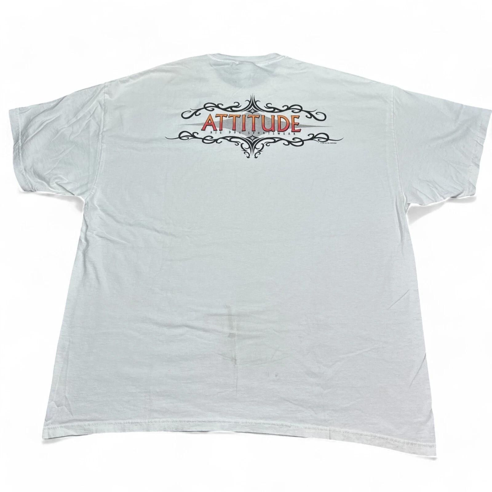 

Vintage 90s Big Dogs Tee Shirt Adult Size 2XL XXL White Double Sided Graphic S