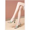 Ladies High Heels Fashion Thick-heeled Fish Mouth One-word Sandals Sexy