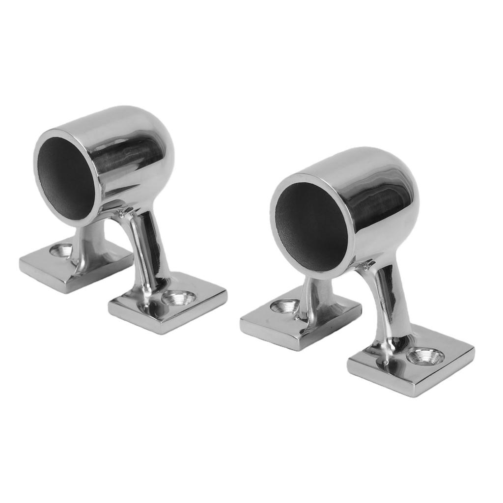 2pcs Boat Hand Rail Fitting 1in OD Tube 90 Degree End Stanchion Marine Railing Support Bracket Hardware