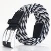 Men'S Braided Belt Elastic Elastic Canvas Belt Unisex No Punch Women'S Belt