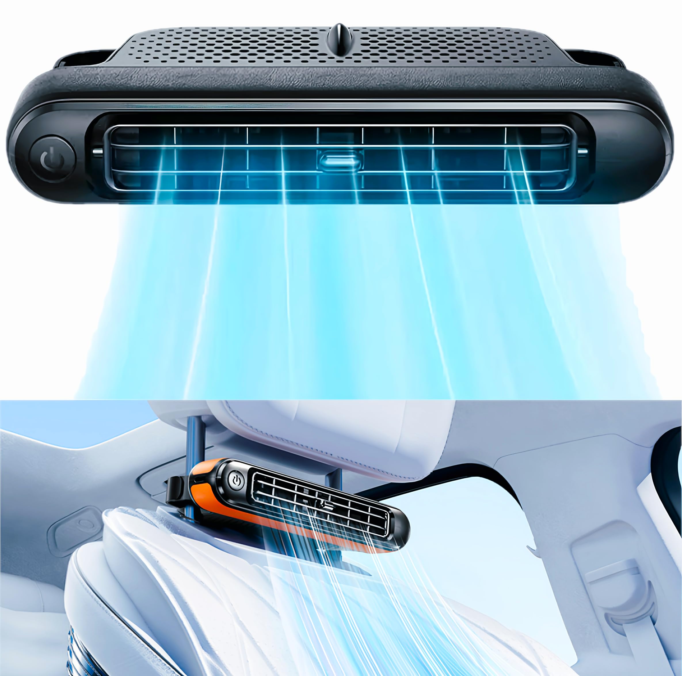 

JUNSKY Подголовник для автомобиля 2025 Регулируемый Двойной Освежает Ваш Устраняет Улучшает Обогрев и Охлаждение Идеально для Легкий Универсальная Посадка для Автомобиля Кемпинг Вентилятор,