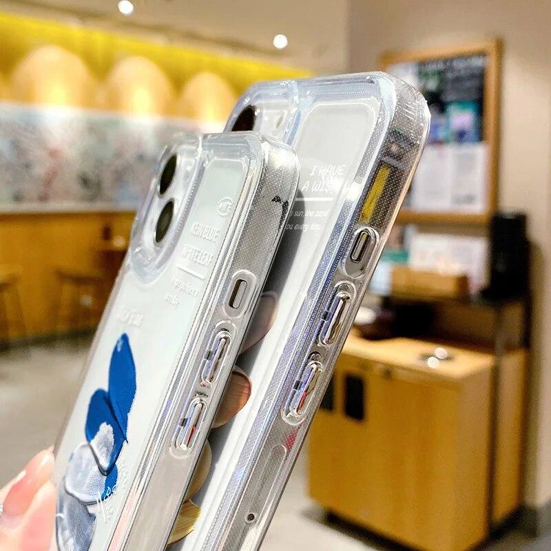 For iPhone 15 Pro Case Silicone Case For iPhone 13 Case iPhone 14 12 11 Pro Max XR XS X 7 8 SE Oil Painting Transparent Cover