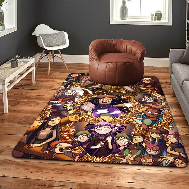 The Owl House anime theme Rug Floor Mat for Living Room or Bedroom Soft and Comfortable Carpet a Gift for Birthday and Holiday.