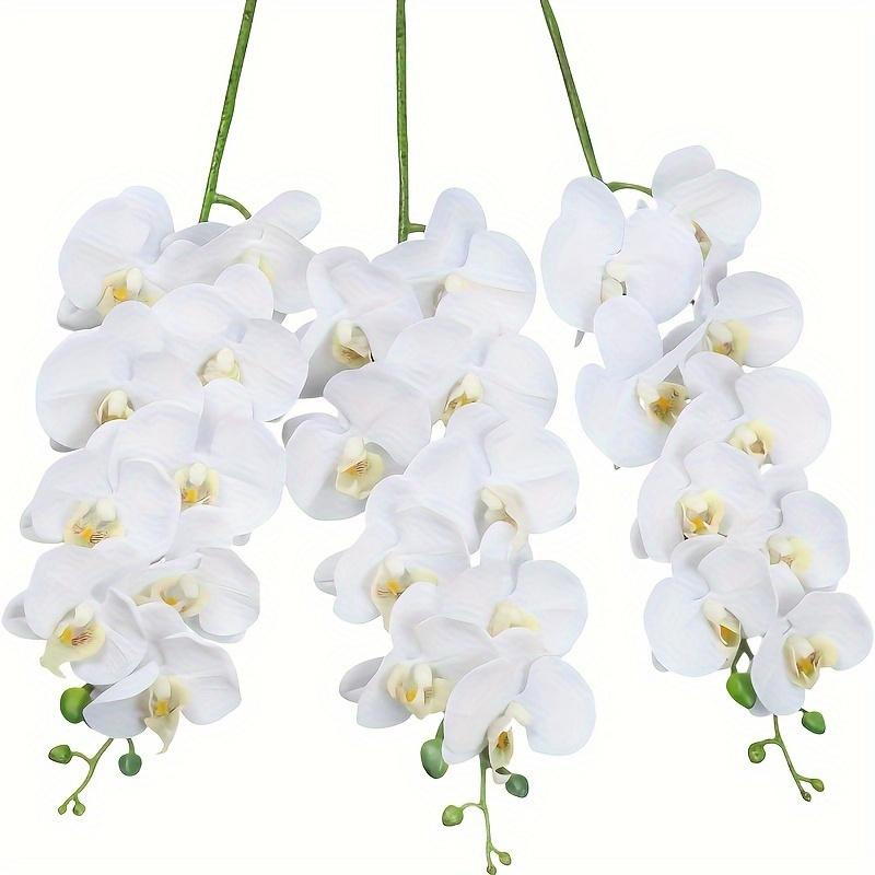 

3Pcs 9-Head Flowers 38inch Artificial Butterfly Orchid Bouquet Artificial Flowers for Wedding Decoration Home Garden Room Decor 2Pcs белый