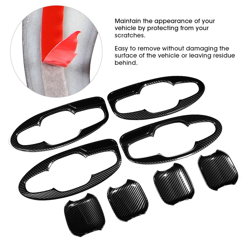 8pcs Car Door Handle Bowl Insert Plate Trim Fit for Subaru Forester SK 2019