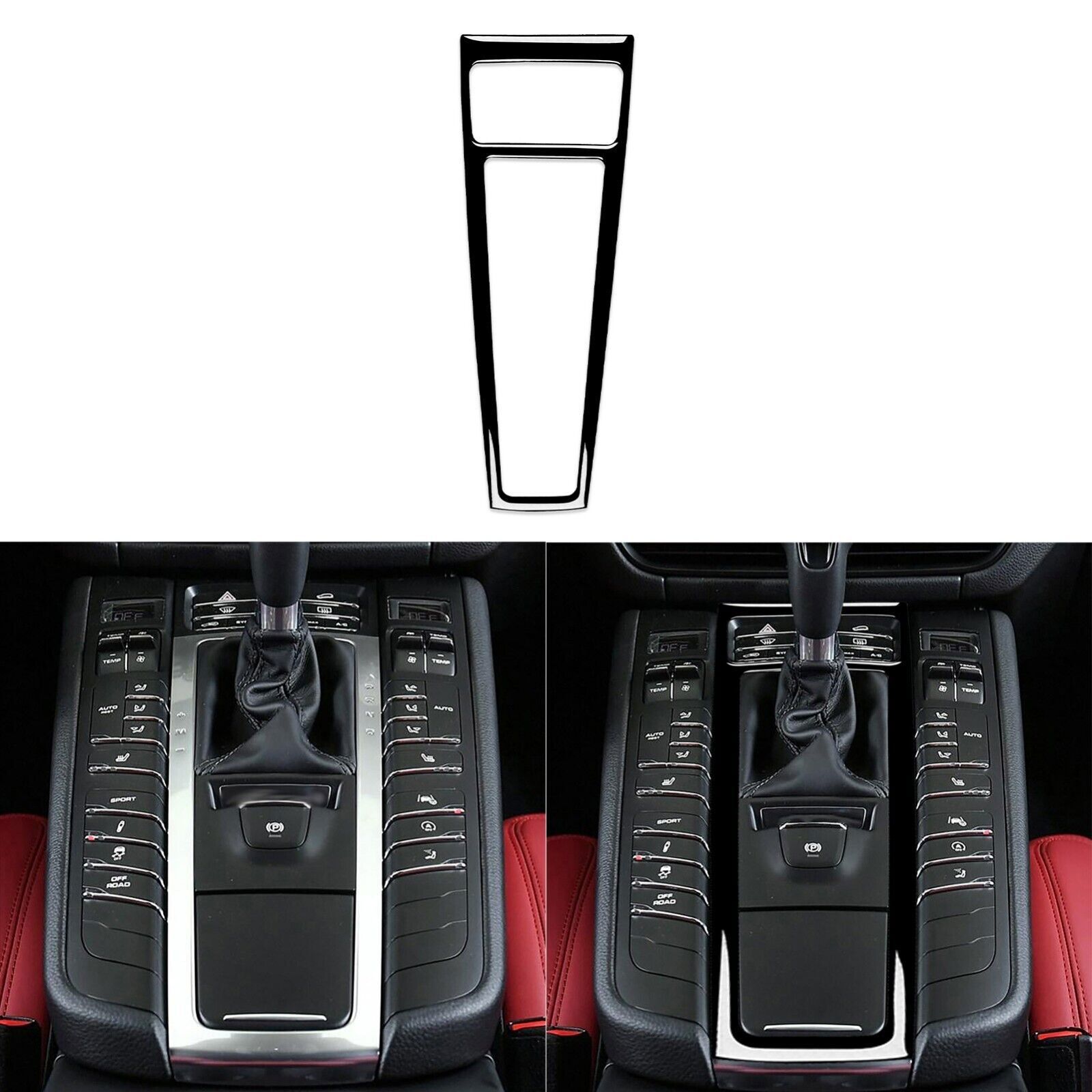 Piano Black Central Gear Shift Frame Panel Cover Trim For Porsche Macan 2014-21