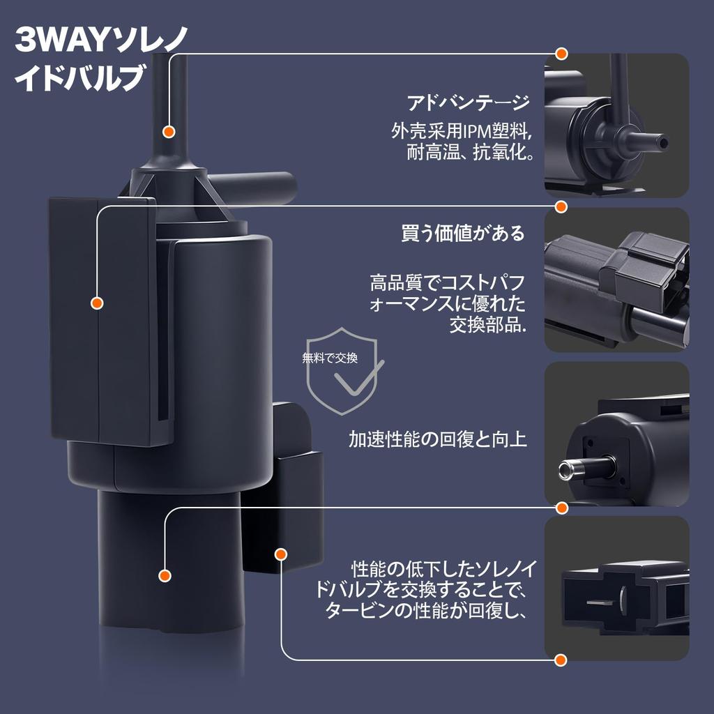 Solenoid Valve Assembly ABV Solenoid Valve for Suzuki Every Every Wagon and Carry Compatible with OEM Part Number 3-Way DA52V, DA62V, DA64V, DA52W,