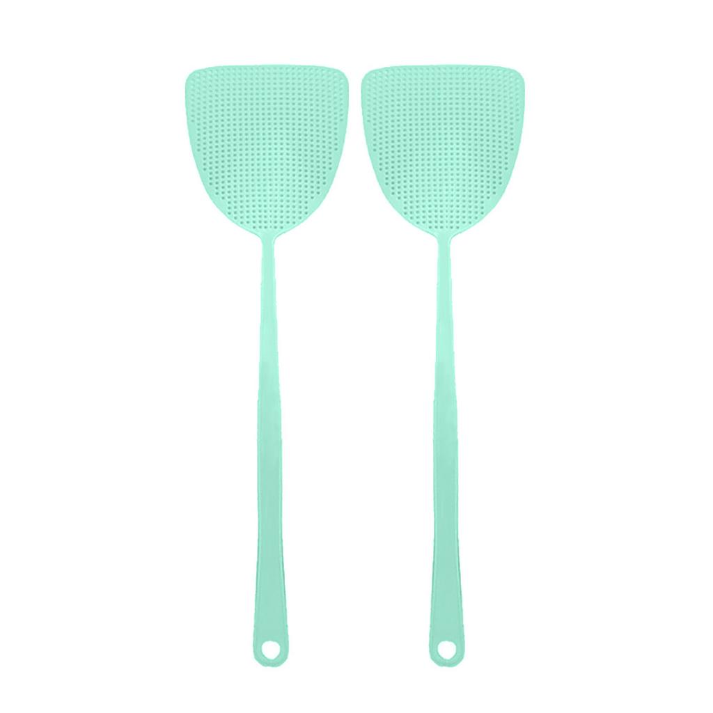 Fliegenklatschen – manuelle Fliegenklatschen, schwerer Kunststoff, langer Griff, einfarbig, Fliegenklatsche, Werkzeug für Zuhause und Küche, 2 Stück