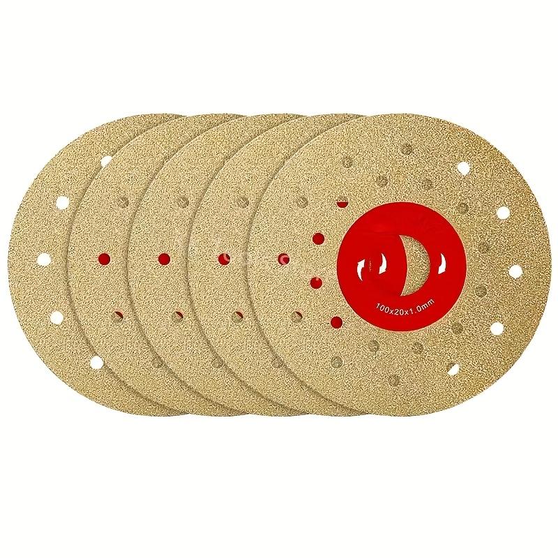 

Алмазный шлифовальный диск 100 мм Двусторонний вакуумно-паяный пильный диск для мрамора, гранита, плитки, каменной плиты, фарфора 5Pcs