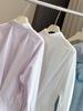 Women's Spring Korean-Style Pleated Waist Lapel Shirt - Loose Fit, Long Sleeve Layering Top