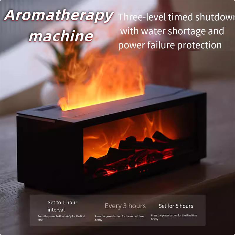 Fireplace imitation flame humidifier home bedroom colorful atmosphere lamp high-value essential oil aromatherapy machine