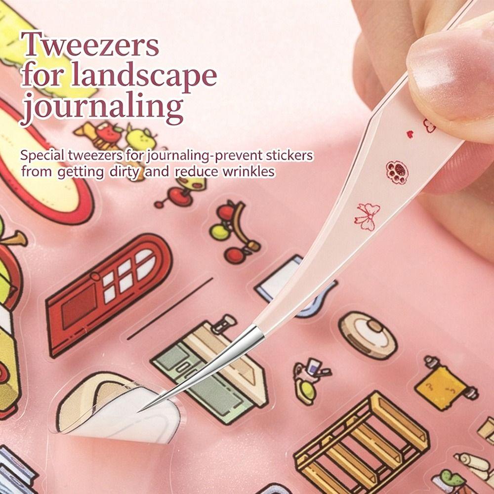 Stainless Steel Scrapbook Tweezers High Precision Lash Extension Tweezer  Eyelash Extension