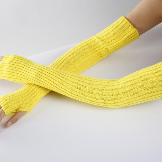 Langer Arm Sonnenschutzhandschuh Einfache Reinigung Warmes Acryl Sommer Dehnbar Langer Fäustling zur Dekoration