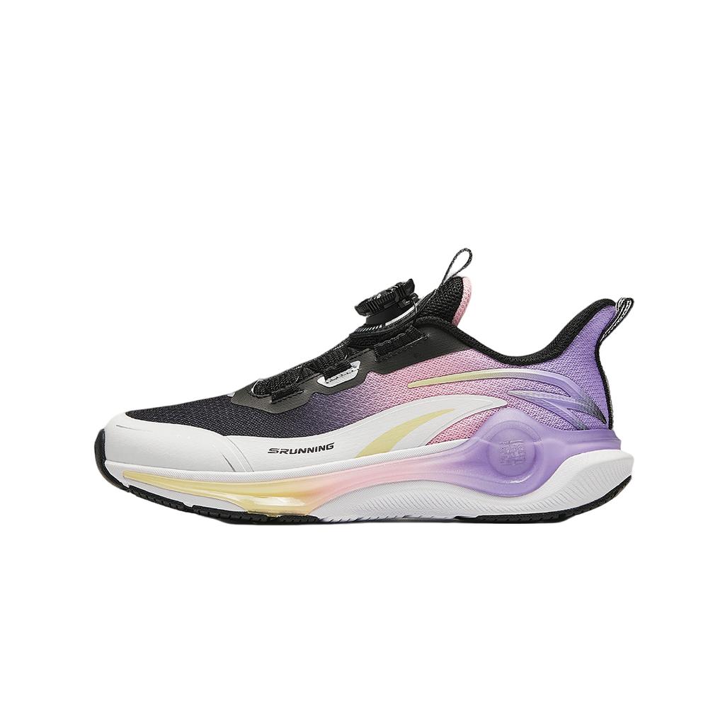 Anta Kids Fabric Windbreaker Fashion Lightweight Running Shoes Kids Sneakers Black Light-Purple Anta-White A22435516-1