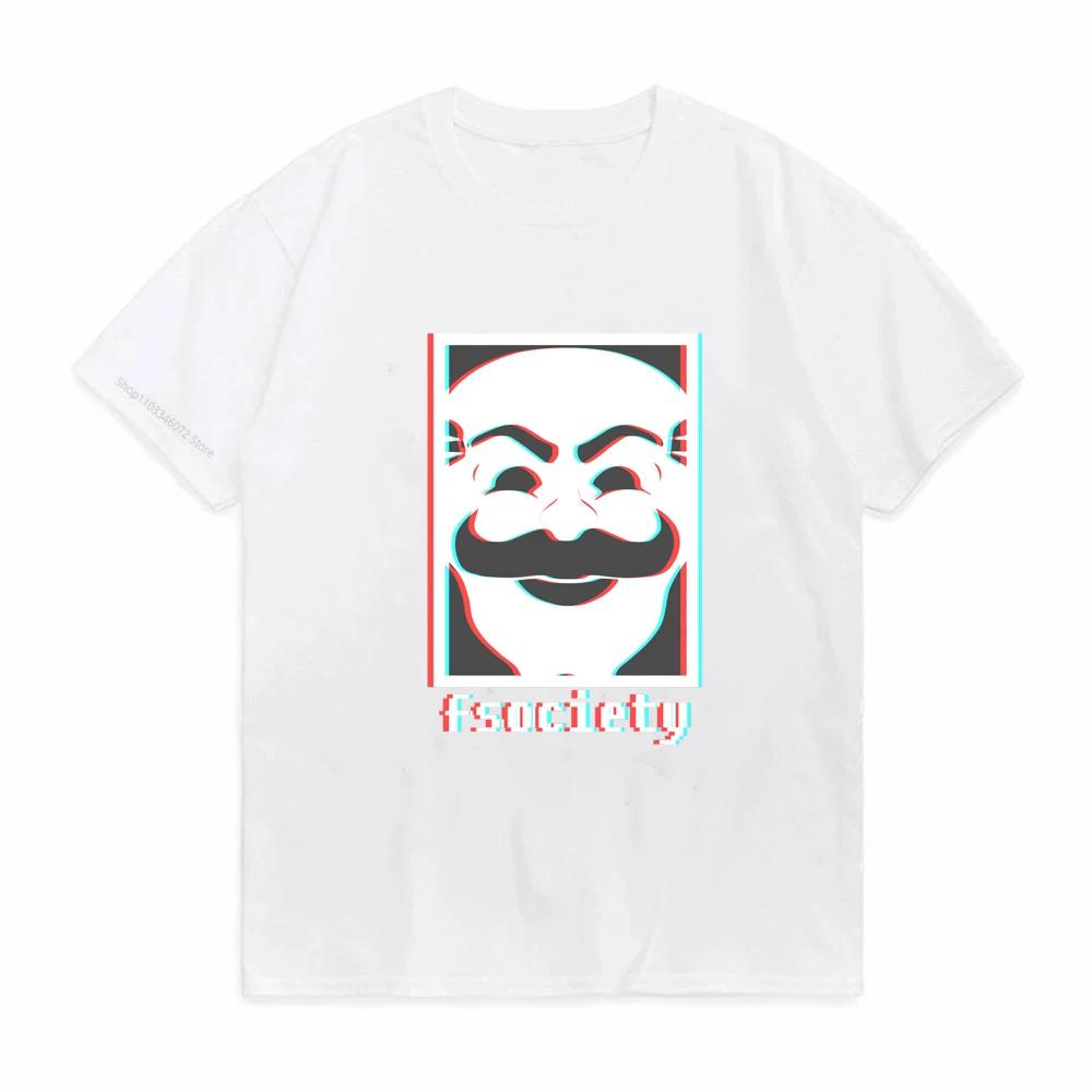 Vintage Vtipné Tričko Mr Robot Unisex 100% Bavlna Fsociety Tričko Krátký Rukáv F Society Hacker Tričko Vrcholy Geeki Tričko Oblečení Dárek