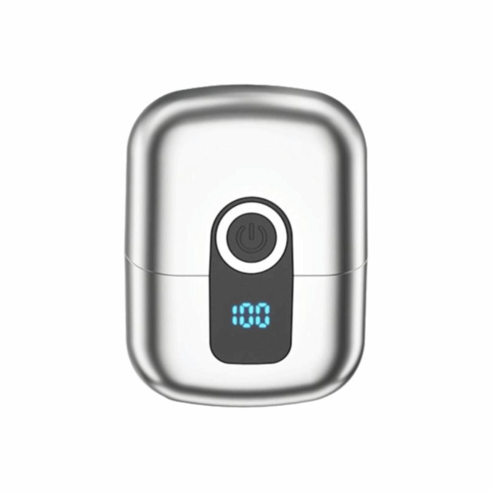 Double Head Mini Electric Shaver Magnetic Floating Men's Beard Trimmer Travel Use